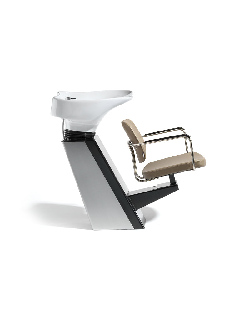 Gogo Aquaplus - Poltrona lavatesta beige con bacino bianco