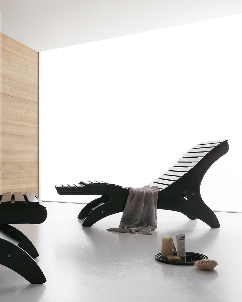 Sayuri - Poltrona Wellness nera - Legno wengé