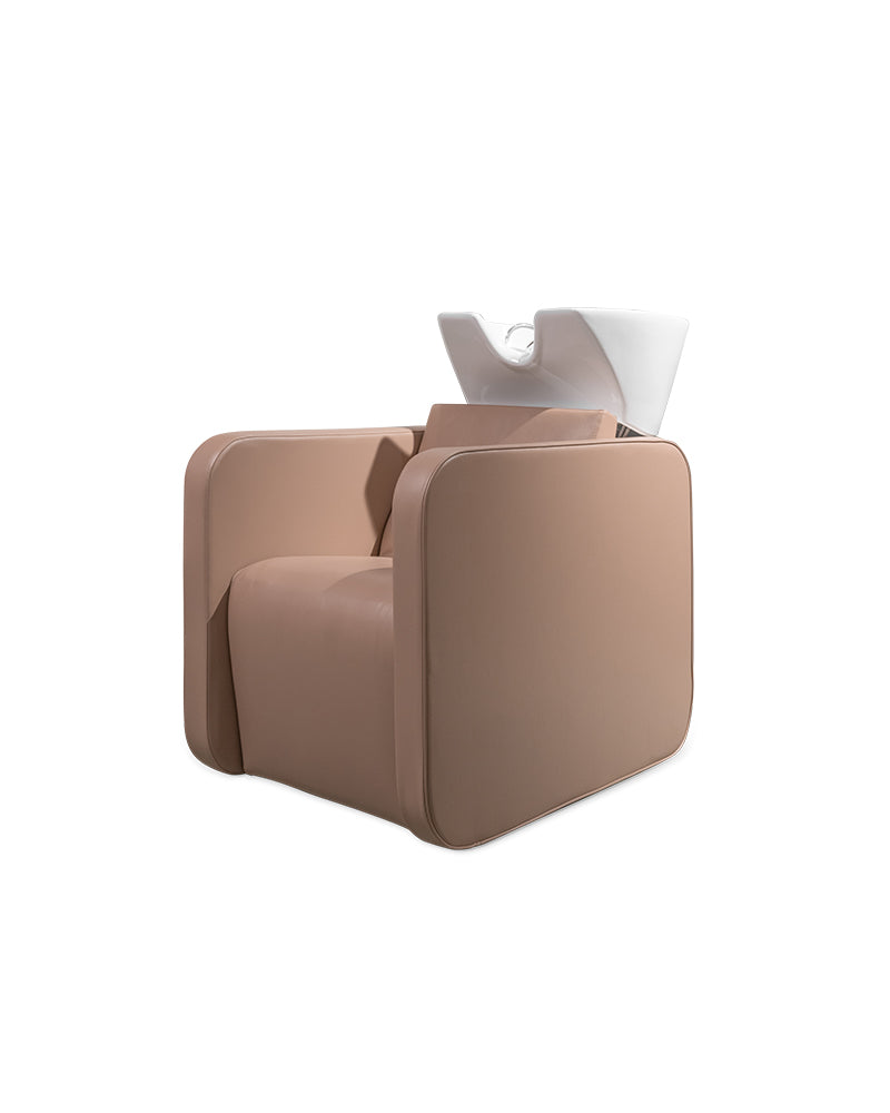 Spirit - Lavatesta con massaggio beige con bacino bianco