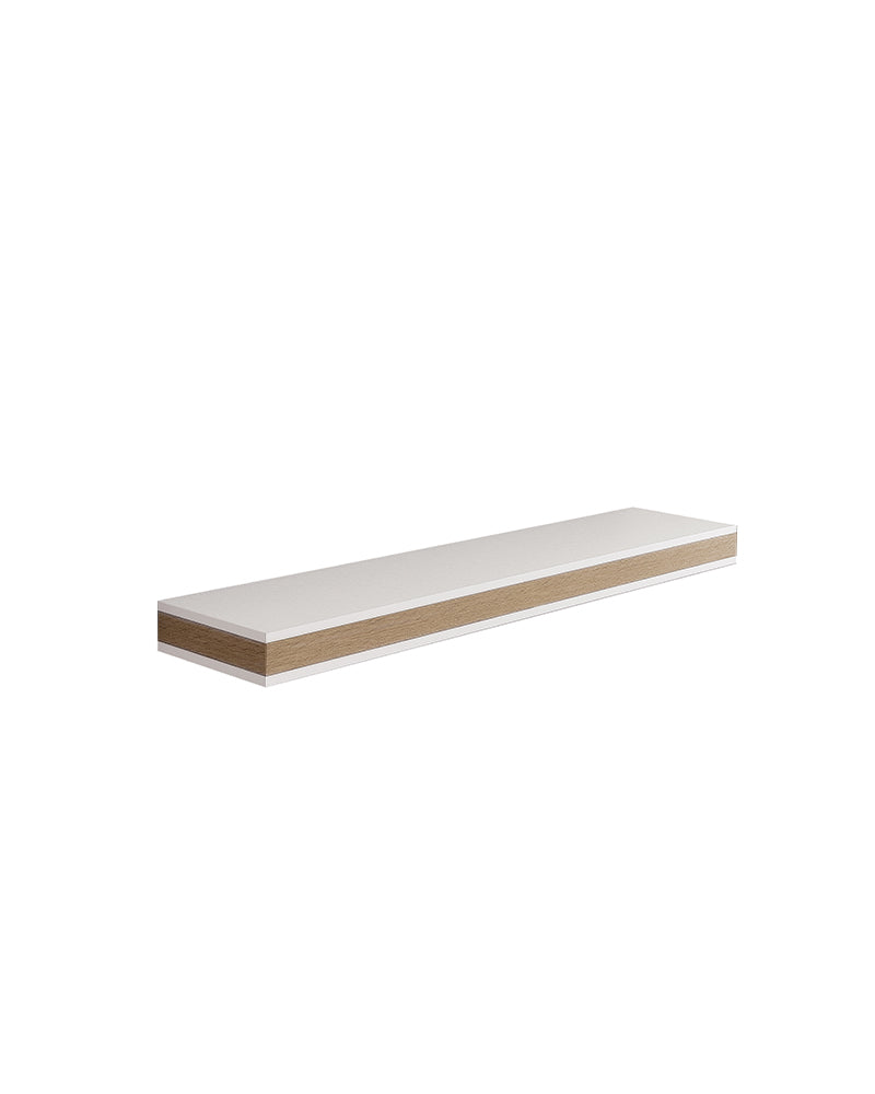 Stratos - Espositore bianco - Bordo in motivo rovere