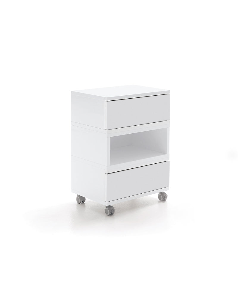 Swing - Carrello da parrucchiere bianco con cassetti