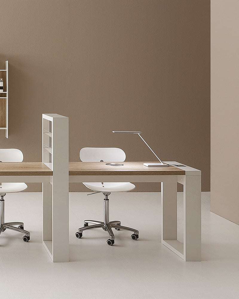 Living - Tavolo per manicure bianco con luce LED - Scaffale integrato - Con aspirazione