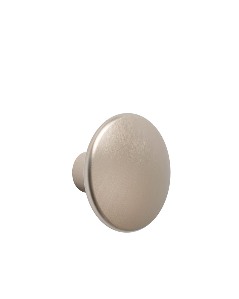 Dots - Appendiabiti in metallo taupe - ø5