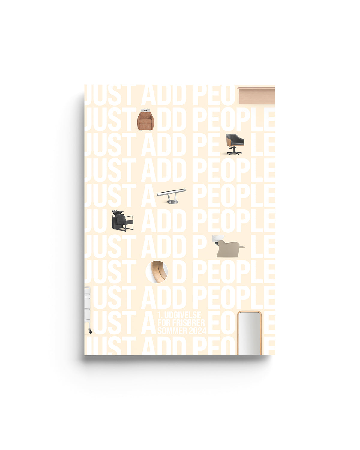 Frisør inspirationsblad 1 af Just Add People som trykt blad til frisørudstyr og frisørsalon