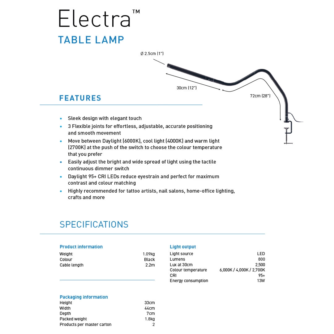 Electra beauty lampada con braccio flessibile