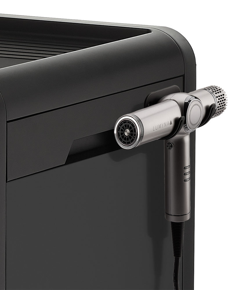 T-SHAPE - Supporto per phon in metallo nero