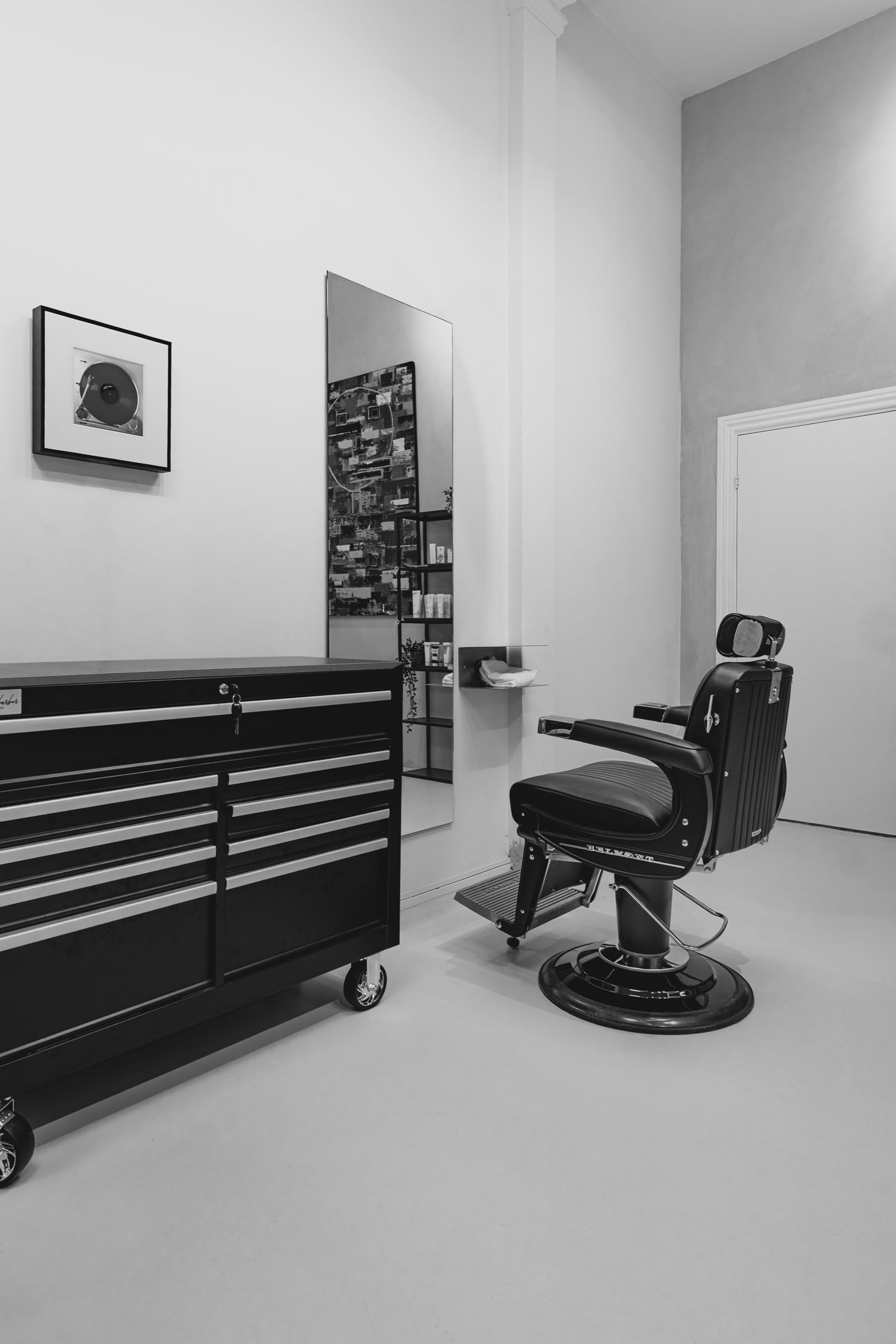 Stack Steel - Doppio ripiano per postazione da parrucchiere in acciaio inox spazzolato