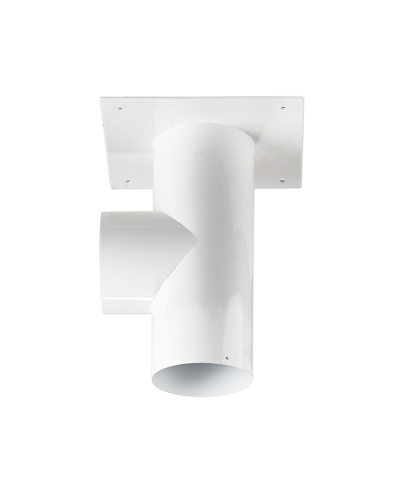 Supporto a soffitto bianco per braccio aspirante