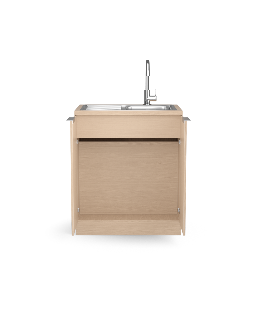 Colorbar lavabo - Armadio lavabo con motivo rovere - Lavabo cromato
