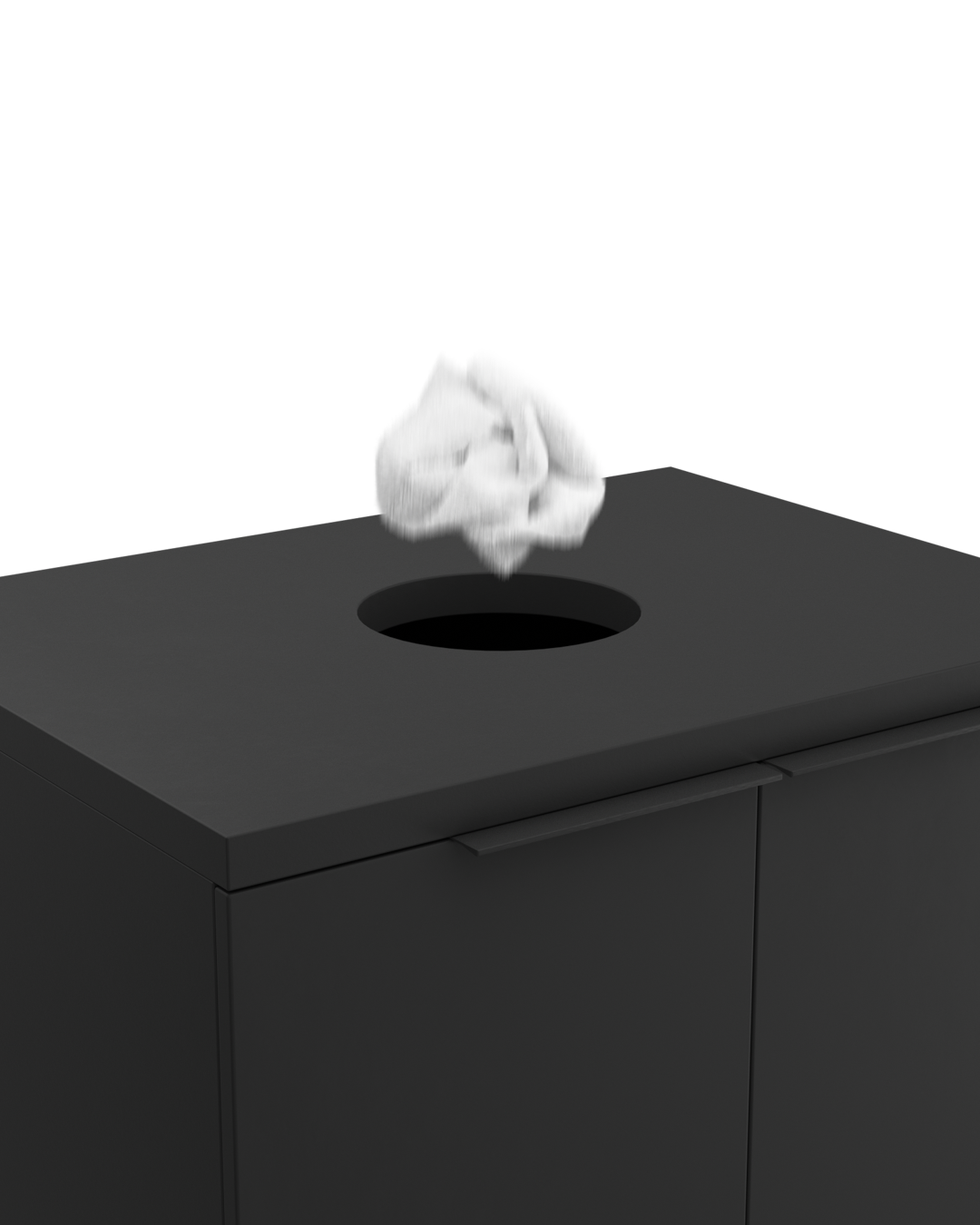 Colorbar cestino per asciugamani - Armadio lavabo nero - Nero opaco