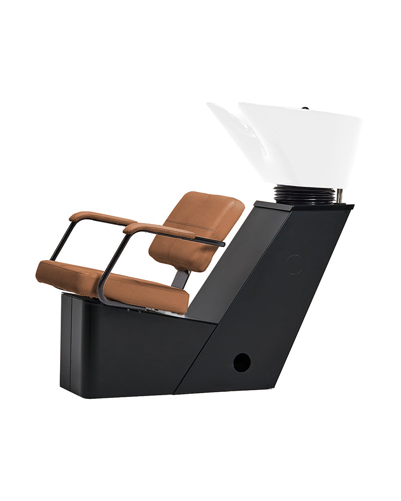 Shiki - Poltrona lavatesta marrone con bacino bianco