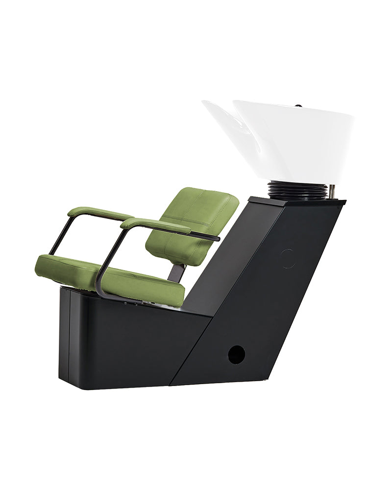 Shiki - Poltrona lavatesta verde con bacino bianco