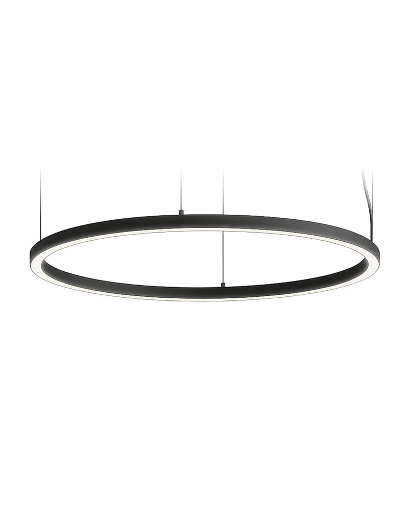 Sun Circle LED - Illuminazione da lavoro nera rotonda - ø100cm