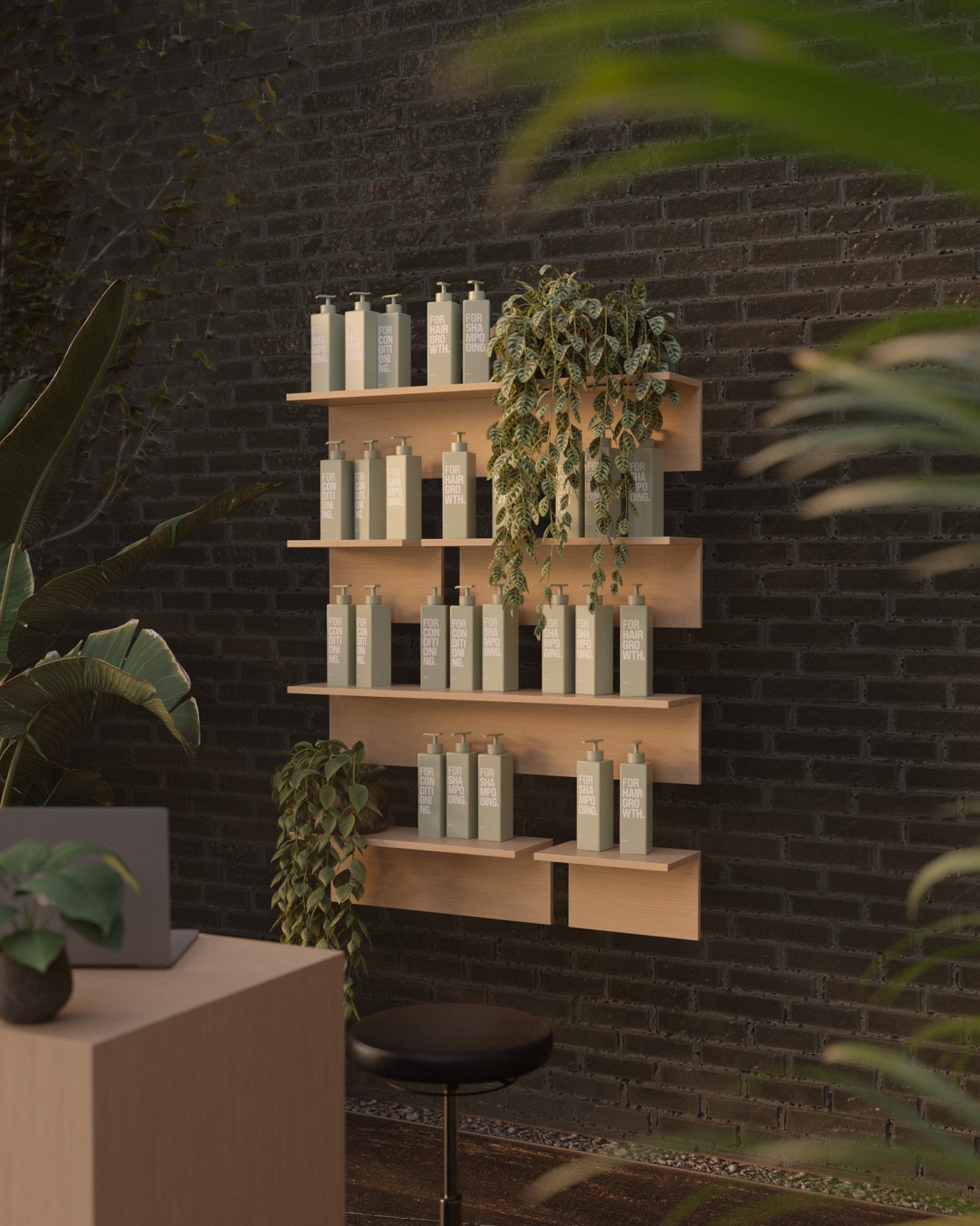 Display Oak - Mensola 32cm con motivo in rovere