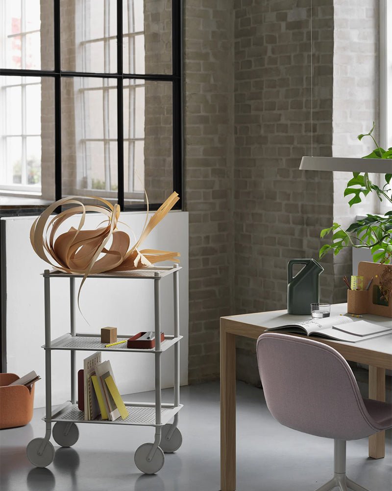 Flow grande - Carrello da parrucchiere grigio chiaro - Metallo perforato