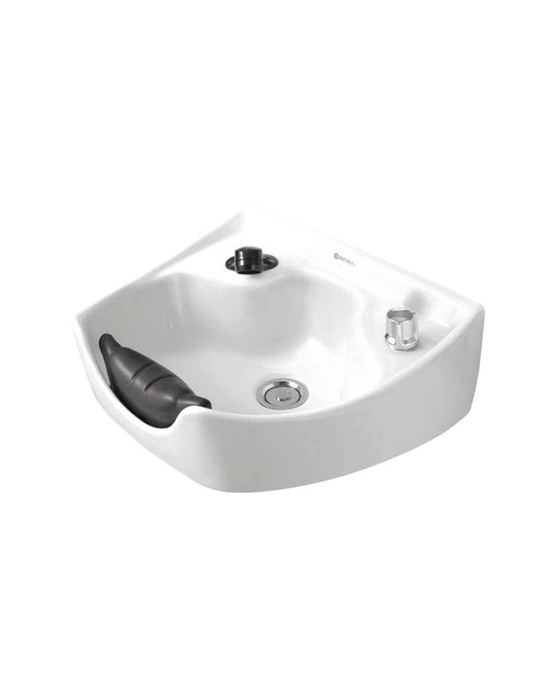 Majolica - Lavabo da barbiere bianco